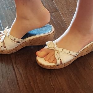 White leather Sandals